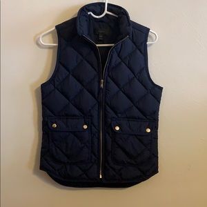 JCrew factory navy puffer vest, XXS
